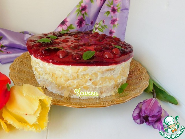 Yogurt cake with cherries