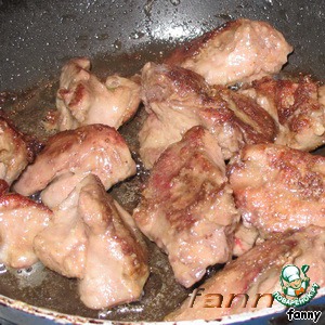 Chicken livers with plum sauce