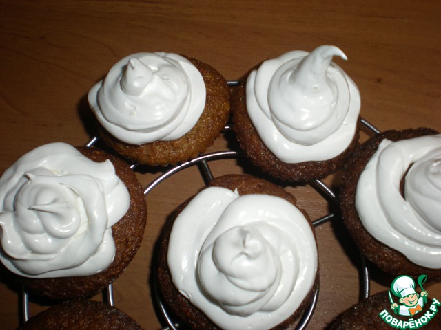 Cupcakes from whole wheat flour with a protein 