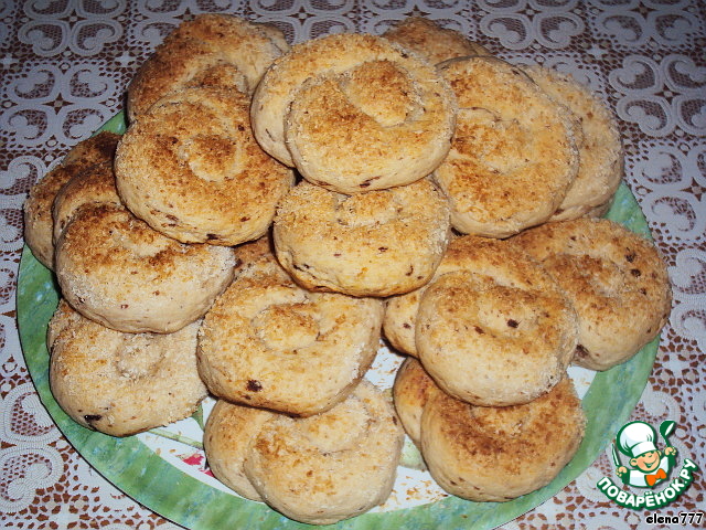 Cheese knots chocolate chips