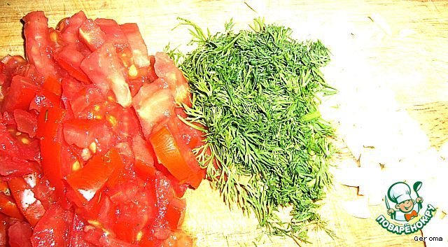 Appetizer of zucchini with leek