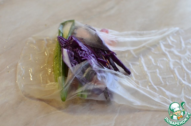 Vegetables in rice paper