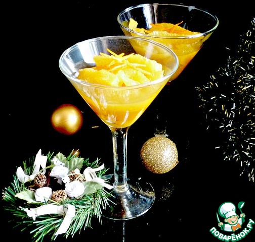 Christmas dessert of oranges for adults