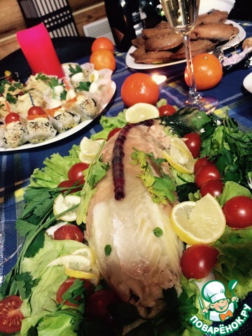Fish in aspic in the form of