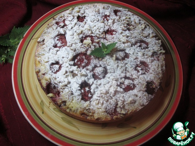 Yoghurt cake with strawberries
