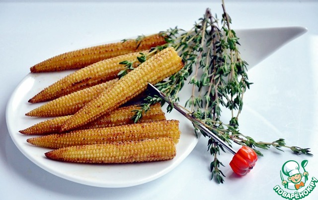 Жареная мини-кукуруза