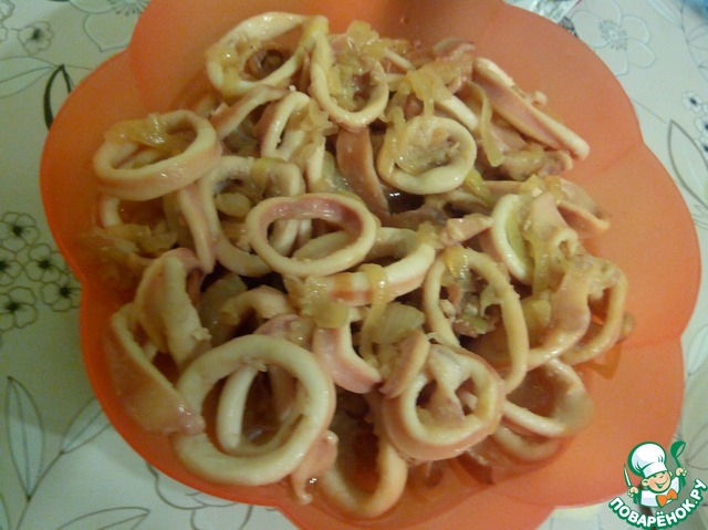 Закуска из кальмаров