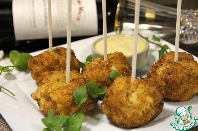 Макаронно-крабовые лоллипопс