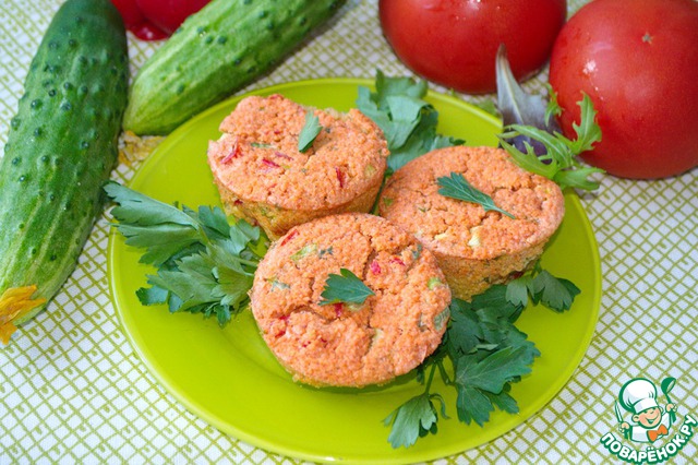 Cupcakes of red lentils