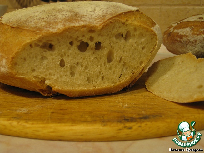 White bread natural yeast