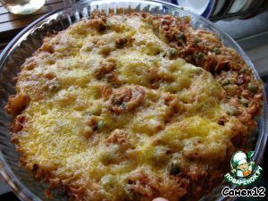 Casserole with cheese dumplings