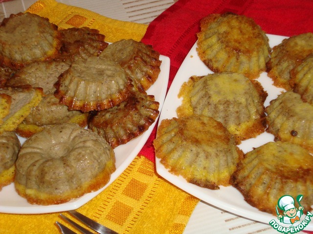 Muffins with liver pate