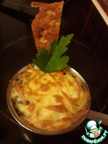 Фасолевый жюльен с грудинкой