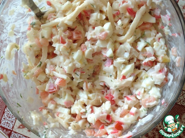 Salad with seafood
