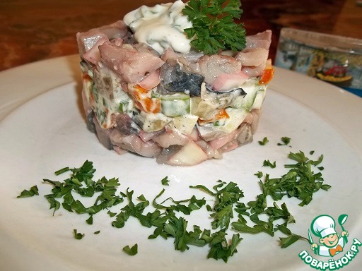 Tuna salad with eggplant