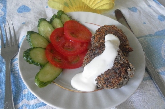 Cutlets with mushrooms and buckwheat