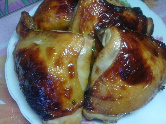 Chicken thighs in soy sauce
