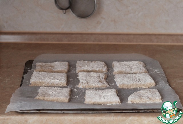 Rye bread tiles with spices