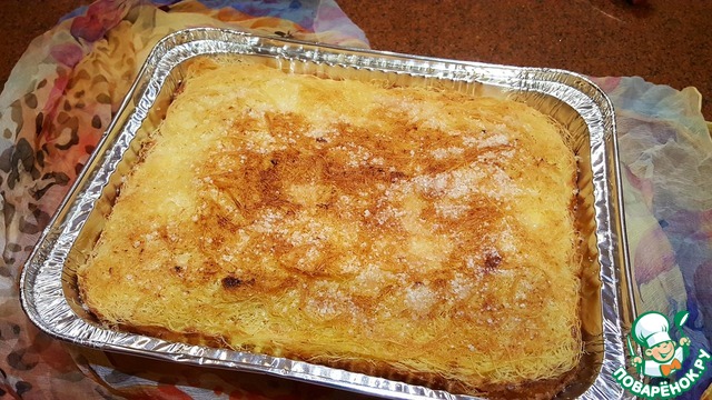 Cheese cake made of dough 