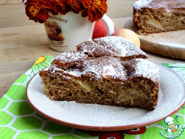 Яблочный пирог из ржаной муки