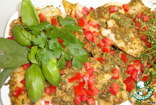 Рыбная закуска с песто