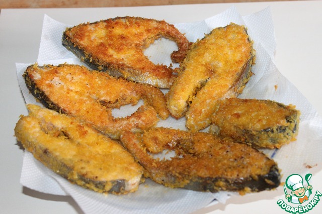 Creamy fish in a crispy breading