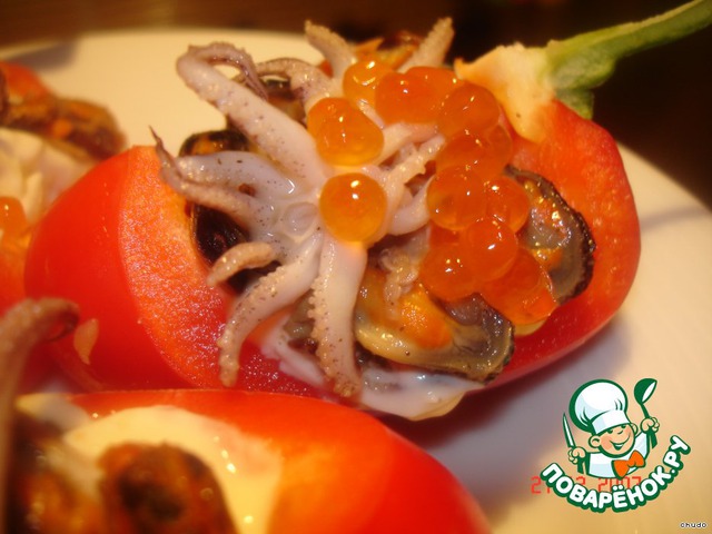 Лодочки с морепродуктами