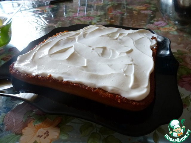 Milk rice cake with strawberries