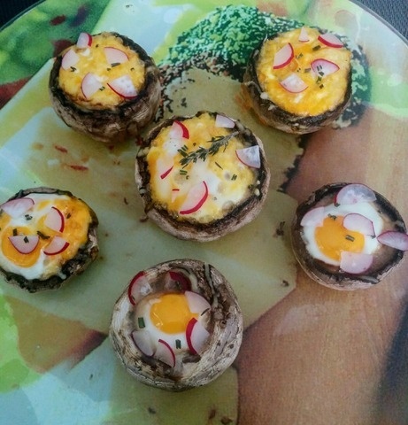 Mushrooms with egg
