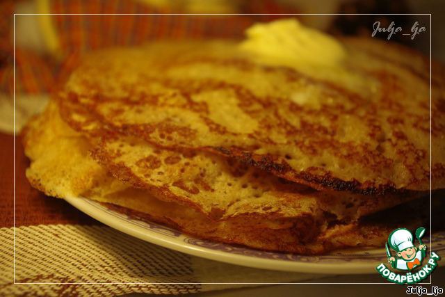 Yeasted oatmeal pancakes