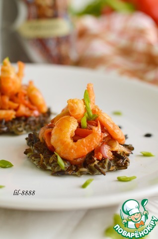 Галеты из дикого риса с креветками