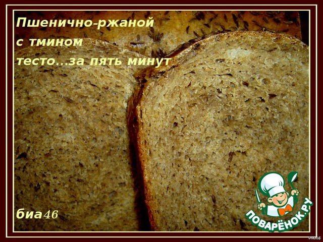 ... Bread in five minutes a wheat-rye with caraway seeds