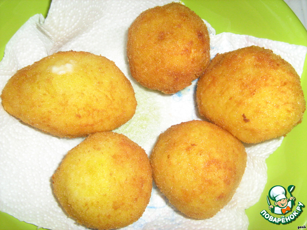 Rice oranges 2 - Arancini al burro