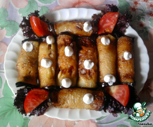 Рулетики из баклажана-гиганта