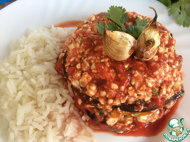 Сырная закуска с запечёнными овощами