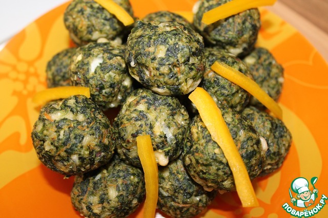 Шарики из шпината