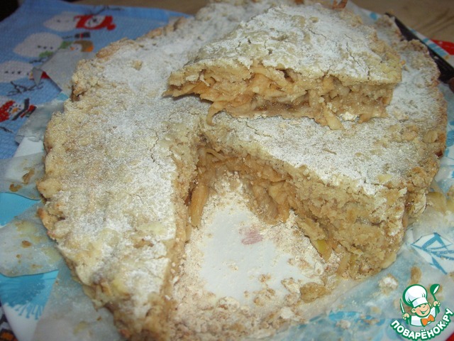 Gentle oatmeal Apple-pear pie 