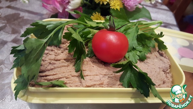 Pate of rabbit liver with shiitake