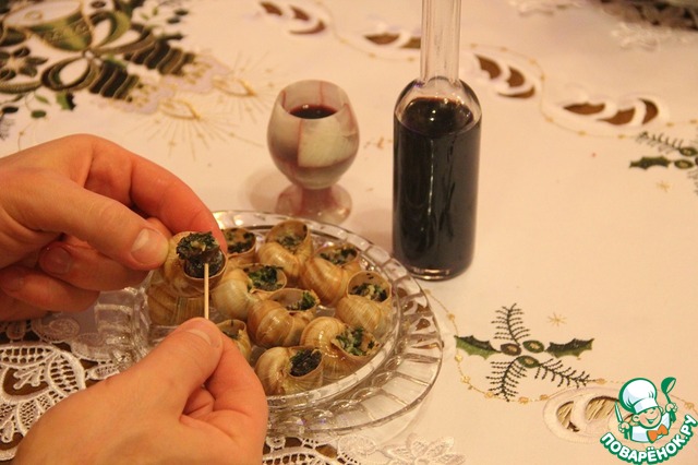 Улитки фаршированные