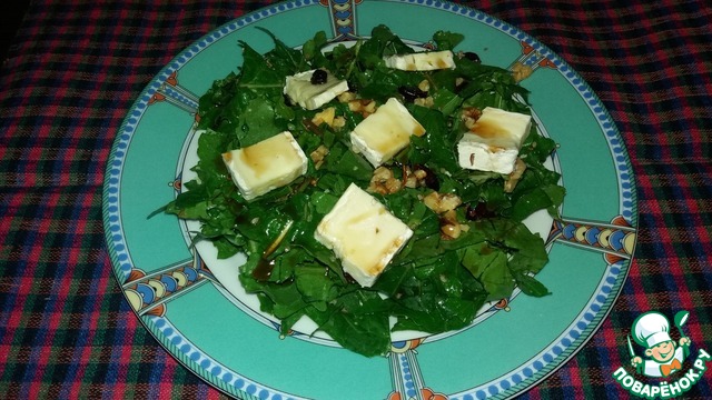 Salad with arugula and cheese 