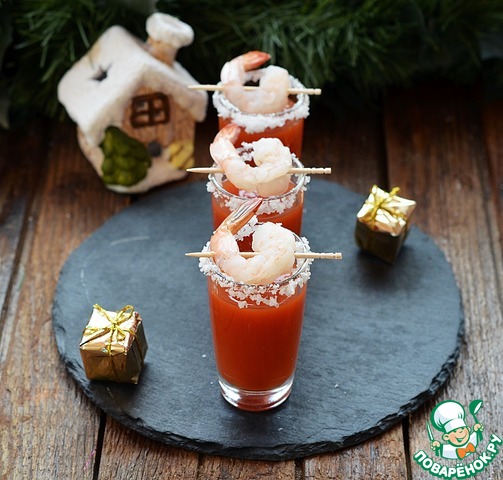 Гаспаччо с тигровыми креветками