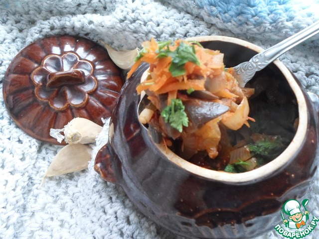 Баклажаны с овощами в микроволновке