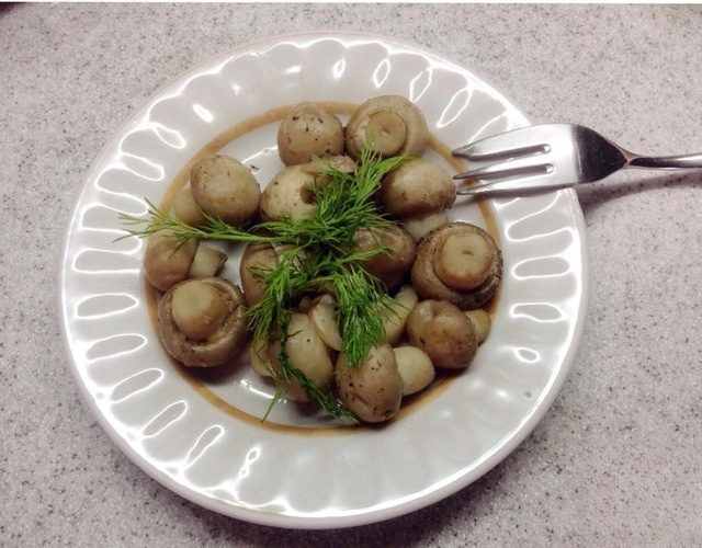 Quick mushrooms in the microwave