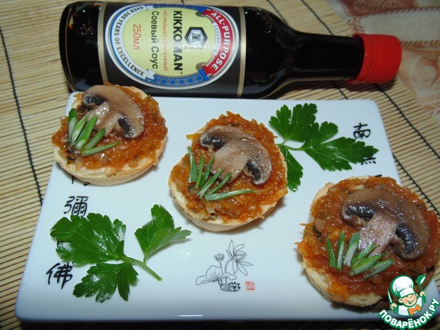 Пикантная кабачковая икра с шампиньонами