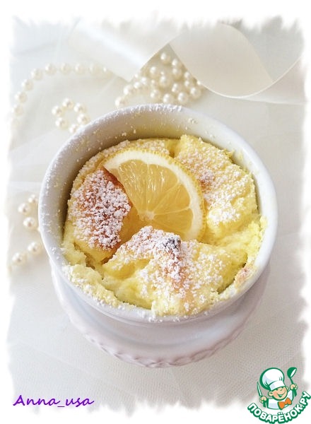 Lemon soufflé of ricotta