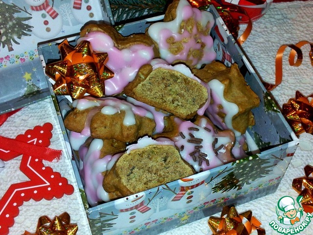 Christmas cookies with cinnamon and sunflower seeds