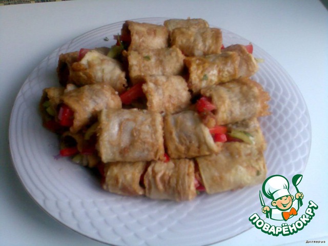 Баклажановые рулетики