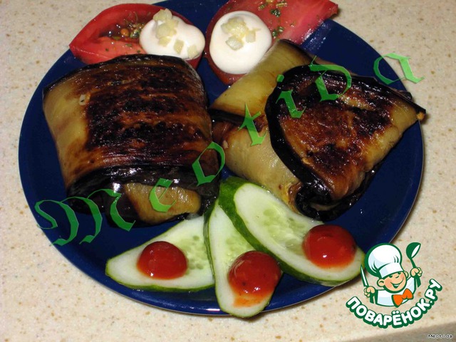 Конвертики из баклажан