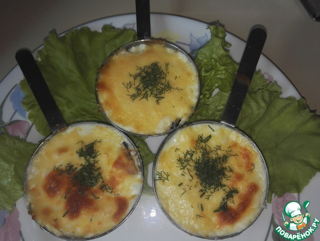 Жульен из мидий без грибов