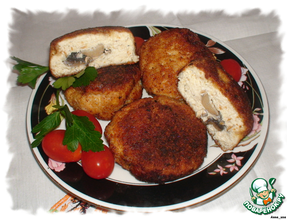 Chicken cutlets with stuffing